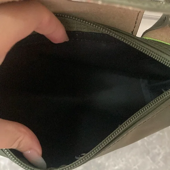 Longchamp Le Pliage Canvas Mini Handbag-Dark Green - Picture 7 of 10